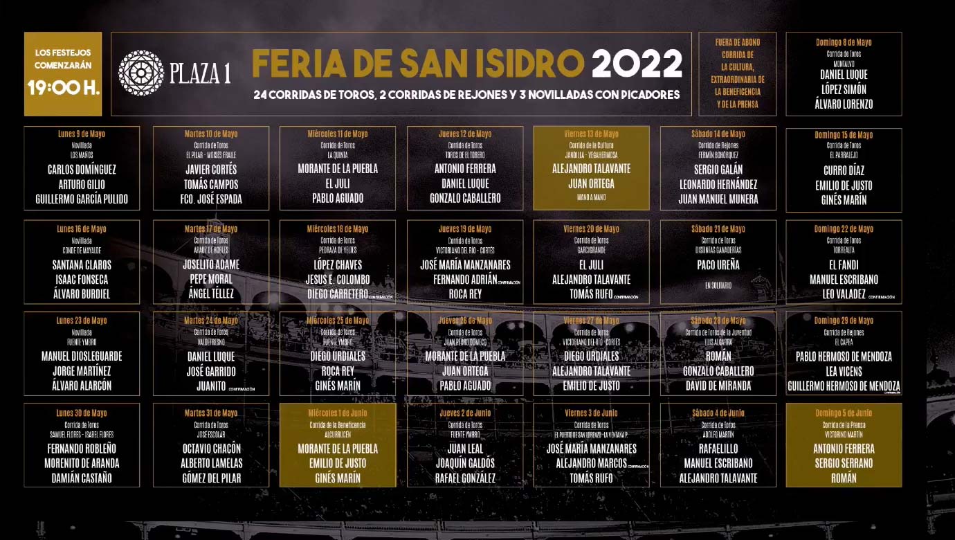 Carteles feria de San Isidro 2022