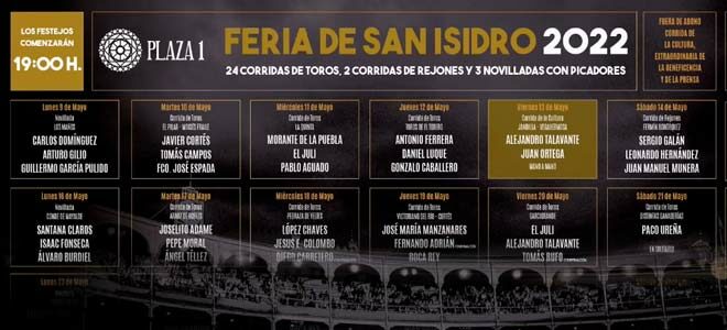 Carteles feria de San Isidro 2022